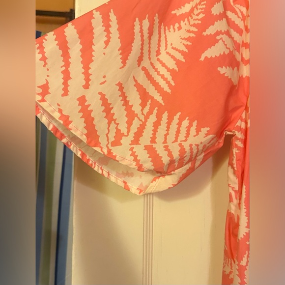 FLORA BAE, NEW YORK. NWT. Stefanie Cotton Shift Dress -Pink w/ Tropical Print XS - Picture 9 of 15